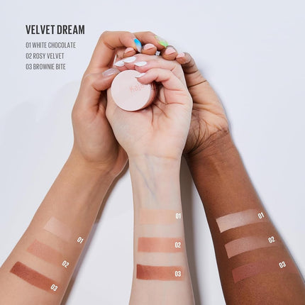 Kaja Beauty Bento Bouncy Eyeshadow Trio - Sandy Brown (13 Velvet Dream)
