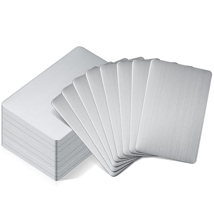 30 Pieces 304 Stainless Steel Metal Business Cards