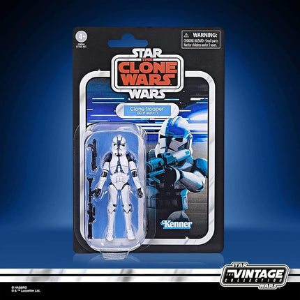 Star Wars Hasbro The Vintage Collection Clone Trooper (501st Legion) Toy, 9.5 CM Scale The Clone Wars Figure, 4 and Up