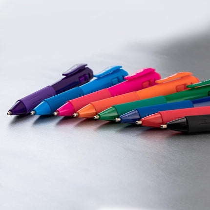 Pentel Wow! Retractable Ballpoint Pen, (1.4mm), Bold Line, Black Ink, Pack of 8 (BK440BP8A)
