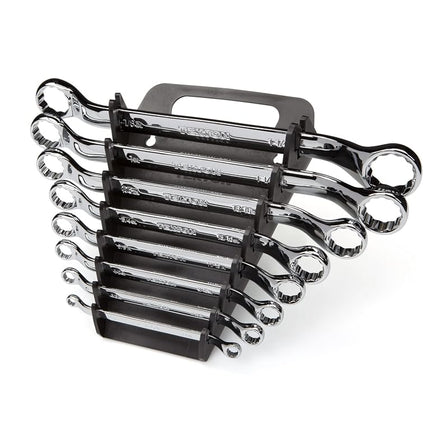 TEKTON 45-Degree Offset Box End Wrench Set with Holder, 8-Piece (1/4-1-1/4 in.) | WBE23408