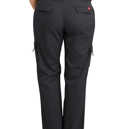 Dickies Women's Plus-Size Relaxed Cargo Pant, Rinsed Black, 20