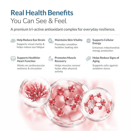 Astaxanthin 12mg Supplement – AstaREAL™ Sourced from Microalgae with GG-Gold® Geranylgeraniol & DeltaGold® Tocotrienols, Non-GMO, Gluten-Free, Antioxidant Support for Eye, Skin & Heart – 60 Softgels