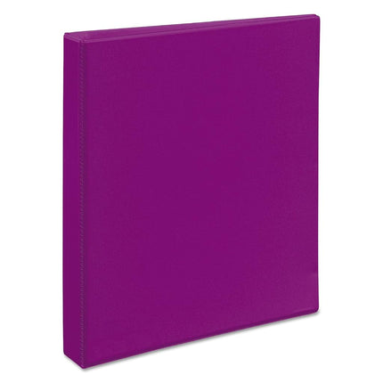 Avery(R) Durable View 3 Ring Binder, 1 Inch Slant Rings, 1 Purple Binder (17294)