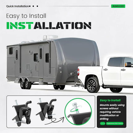 Soportes de enganche de distribución de peso para RV ALMULOO, enganche de repuesto de alta resistencia, compatible con la mayoría de remolques de viaje, vehículos recreativos, camiones, yates, acero pesado