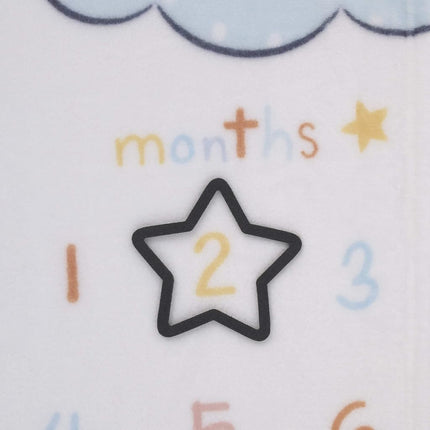 Disney Winnie The Pooh Multi Rainbow and White Super Soft Milestone Baby Blanket, Light Blue (5061259P)