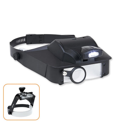 Carson LumiVisor Head Magnifier - Black Head Visor