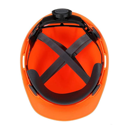 Msa Safety Sales, Llc - 488146 Orange V-Gard Polyethylene Cap Style Hard Hat With Ratchet4 Point Ratchet Suspension, Hi-Viz Orange, Standard