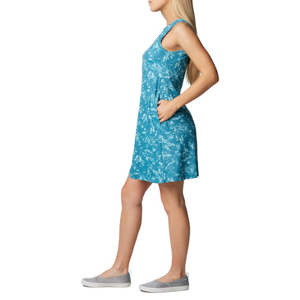 Vestido sin mangas Columbia Freezer para mujer, Canyon Blue Winding Waters, S