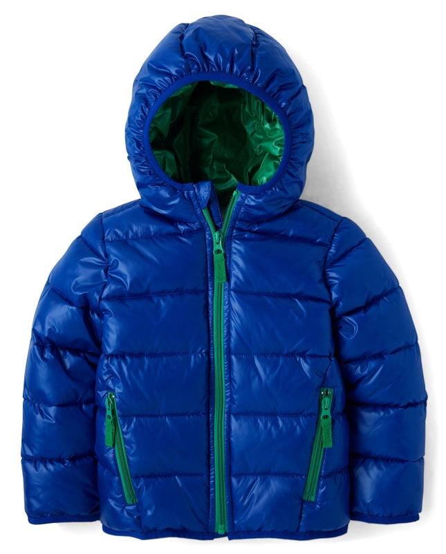 Gymboree Boys' and Toddler Puffer Jacket, Navy Pie