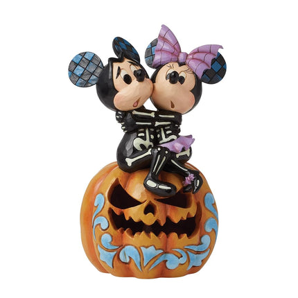 Disney Traditions 6016596 Mickey & Minnie Scaled Skeletons Halloween