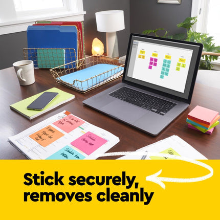 Post-it Notes, 3 in x 3 in., 18 Sticky Notes Pads, 100 Sheets per Pad, Poptimistic Collection, School Supplies and Oﬃce Products, The Original Post-it Note