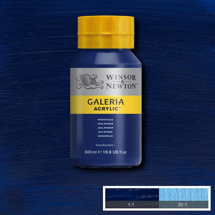 Winsor & Newton, Galeria Acrylic, Winsor Blue, 500ml