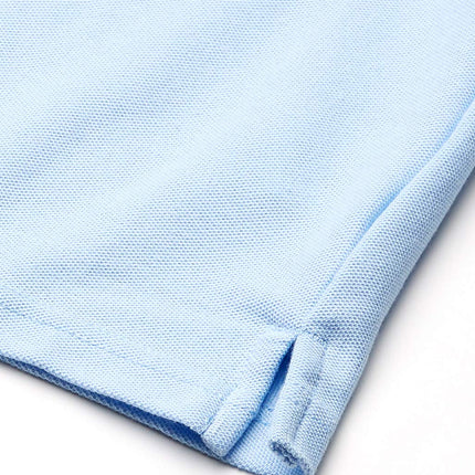 Nautica Boys' Little Boys' Uniform Short Sleeve Pique Polo, Light Blue, Medium/5