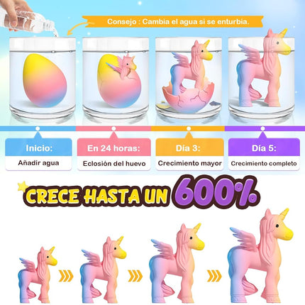 Unicorn Hatching Rainbow Eggs for Kids 6 Pack Toddler Toys for Boys & Girls