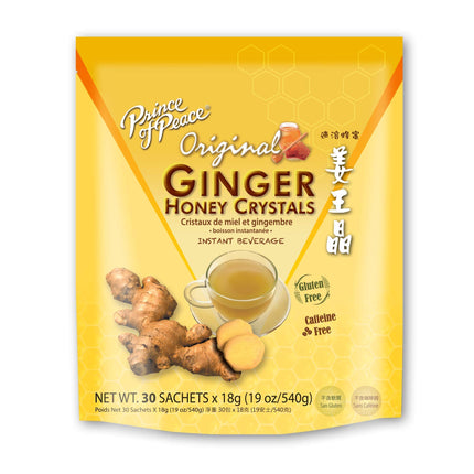 Prince of Peace Ginger Honey Crystals, 18gX30 Pack