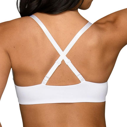 Vanity Fair Women's Illumination Front Closure Bra, 3-Way Convertible Staps, Lightly Lined Cups Up to Dd, Opaque, White, 40D