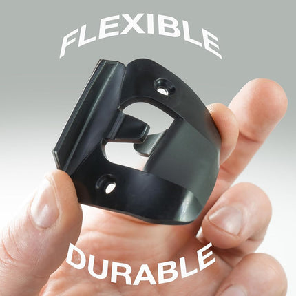 BrainExploder Door Silencer Strike Plate - Flexible, Noise Eliminating Fix for Loud Latches | Fits with No Modifications, Stops Slamming | -20 dB | 4X Quieter | Black/Five Pack