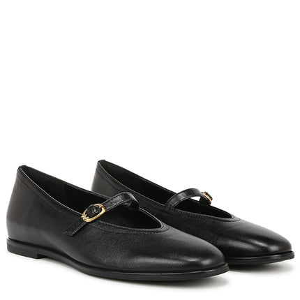 Naturalizer Women's Elina Mary Jane Flat, Black Leather, 8.5