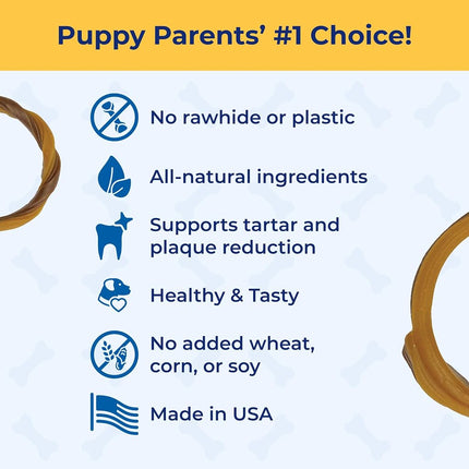 N-Bone Puppy Teething Rings Chicken Flavor Dog Treat, 6 Count Bag, 7.2-oz