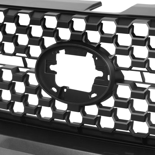 DNA MOTORING Parrilla de nido de abeja negra estilo fábrica y ranura para insignia compatible con Toyota Tundra 18-20, OEM-GR-TO1200451
