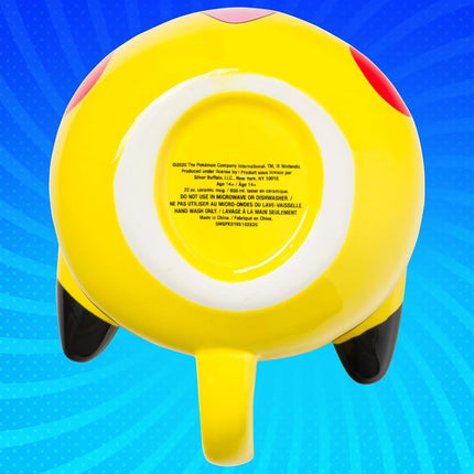 Taza de Cerámica 3D Esculpida de Pikachu de Pokémon, de Silver Buffalo, 591 ml