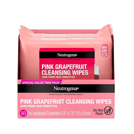 Neutrogena Makeup Removing Wipes, 25 Count, Twin P