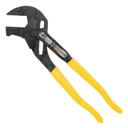Klein Tools D53012 Plier Wrench, High Leverage Multi-Use Pump Plier with Adjustable and Reversible Double-Sided Jaw, Smooth and Knurled Teeth, 12-Inch