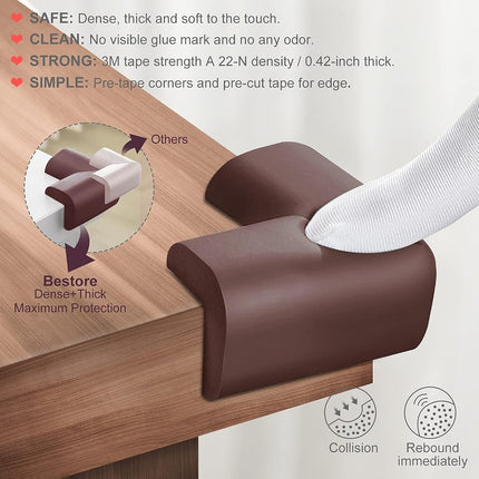 Baby Proofing Edge Corner Protectors, 20.5FT Furniture Table Bumper Guards