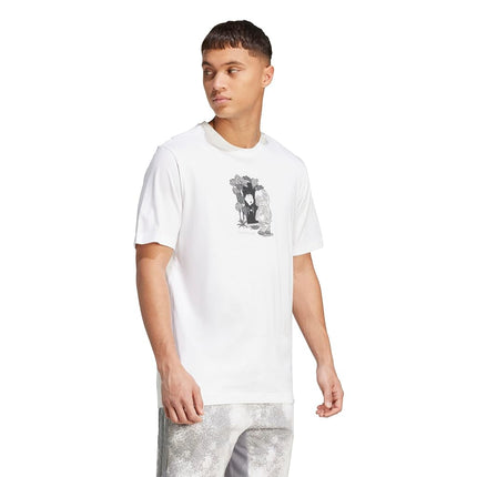 adidas Men's Camouflage Graphic T-Shirt, White/Explorer, Large Tall