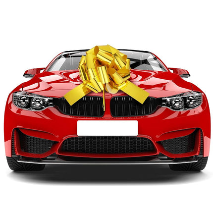 Zonon Lazo gigante para envolver regalos de coche con cinta de 6 m para regalo, casas nuevas, decoración de Navidad (50,8 cm, dorado)
