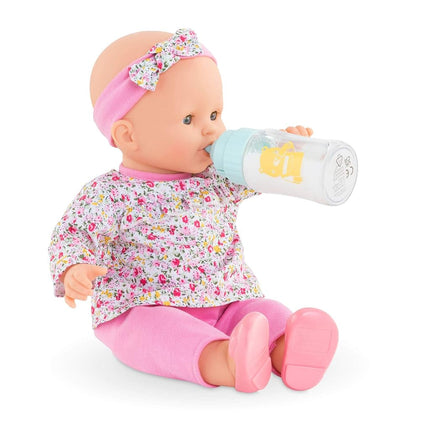 Corolle Mon Grand Poupon 9000141030 Milk Bottle with Sound, Milk Bottle with Disappearing Milk, 3 Baby Sounds, 13 cm, Suitable for Children from 3 Years