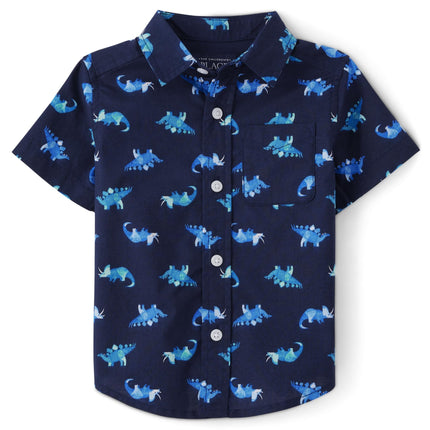 The Children's Place Baby Boys Poplin Short Sleeve