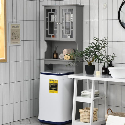 Byroce Toilet Storage Cabinet, Large, Grey