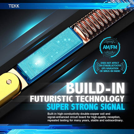 Tekk Short Antenna Compatible with 2007-2026 Chevy Silverado 1500 / Designed for Optimized FM/AM Reception / 4.8 Inches
