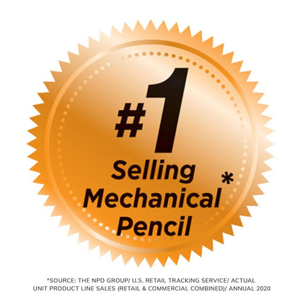BIC Xtra-Life Mechanical Pencil, Clear Barrel, Medium Point (0.7mm), 12-Count, Black
