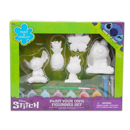 Disney Stitch Paint Your Own Figurines Set for Kids - Bundle with DIY Painting Set Featuring Lilo and Stitch Plus Stickers, More | Paint Your Own Stitch Figures for Girls
