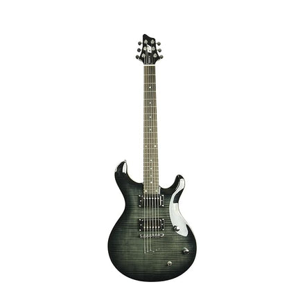 IYV 6 String IP-350 TBK PRS Solid-Body Electric Guitar, Trans Black