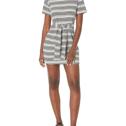 BB Dakota Women's Show Your Stripes Casual Dress, Black, Small