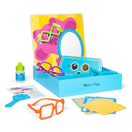 Melissa & Doug Las Pistas de Blue y Tú! Juego de rol de oculista, juguete de juego de rol para niños de 3 años en adelante, regalo para niños o niñas, materiales con certificación FSC