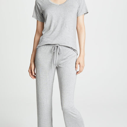 PJ Salvage Women's Rayon Basics Lounge Pant, heathergrey, M