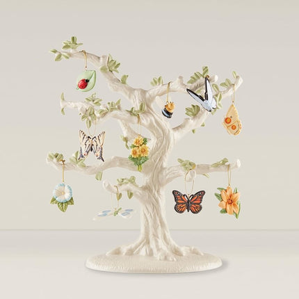 Lenox Butterfly Meadow 10-Piece Ornament Set, Porcelain, Multicolor, 0.45 LB
