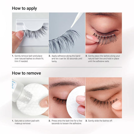 5 pair of Flirty Kiss Eyelashes #62643/KFLM04 with tapered ends