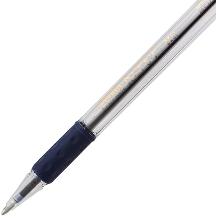 Bolígrafo Pentel RSVP, (0.7mm) Trazo Fino, Tinta Azul, Contenedor de 72 unidades (BK90PC72C)