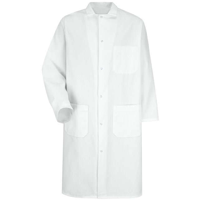 Red Kap Men's White Gripper-Front Butcher Frock, W