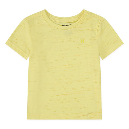 Hurley Boys' Soft Basic Cloud Slub T-Shirt, Heavenly Yellow, 3T