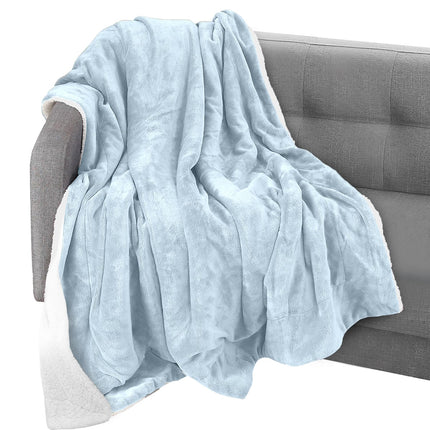 Elegant Comfort Throw Blanket, Reversible Sherpa F