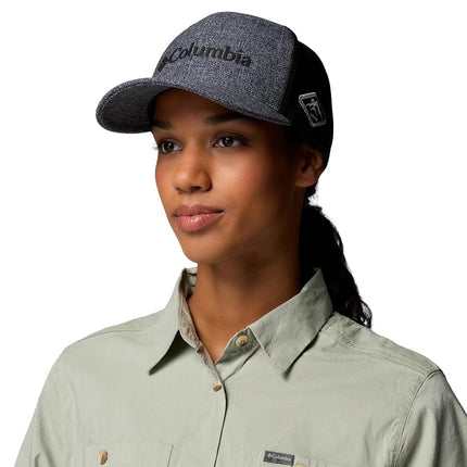 Columbia Women's Mesh Ballcap Baseball Cap, Grill Heather/Black, L-XL