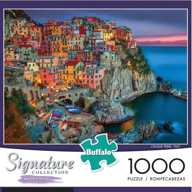 Buffalo Games - Cinque Terre Wood Puzzle - Standard Cut Jigsaw Pieces - 500 Piece Jigsaw Puzzle