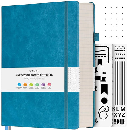 Bullet Dotted Journal, 312 Numbered Pages Leather 